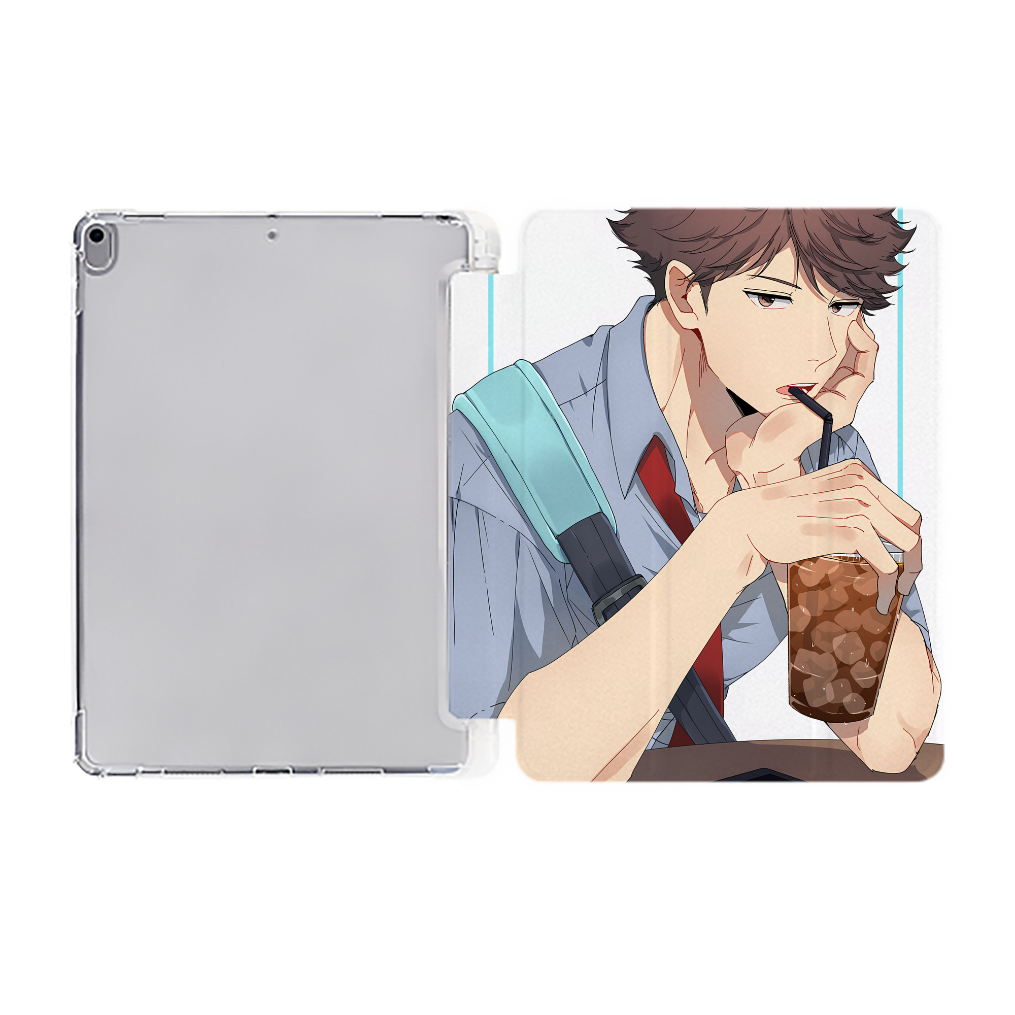 （画像用） ハイキュー!! Haikyu!! IPad ケース ペン収納付き 三つ折りスタンド PUレザー×シリコン 対応機種9.5/10.5/10.9インチ